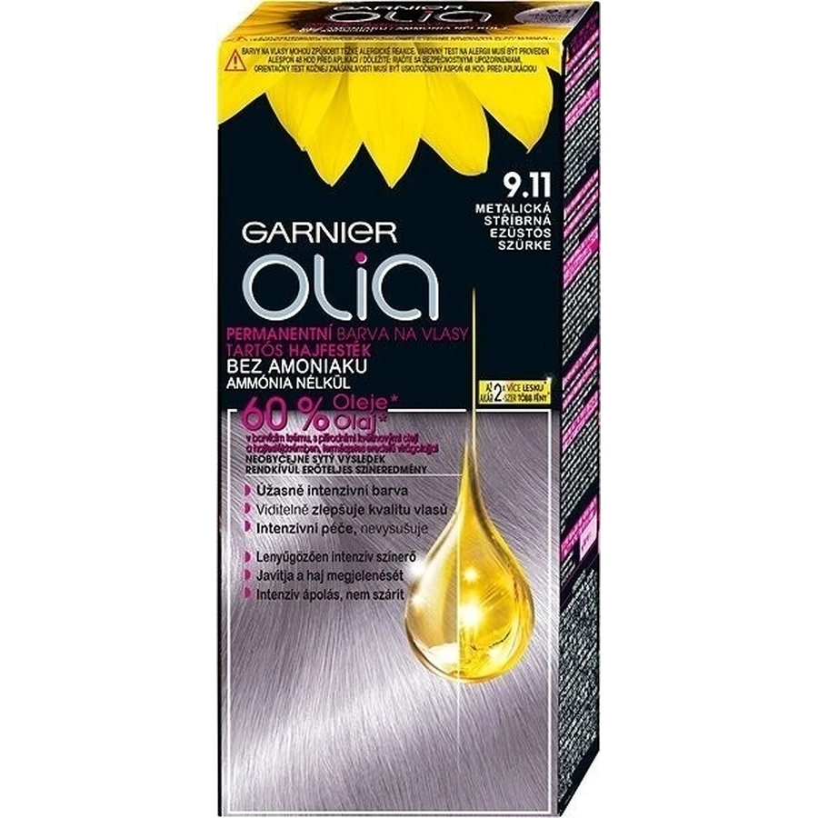 Garnier Olia стійка фарба для волосся 9.11 Сріблястий металік 1×1, набір, стійка фарба для волосся: ціни та характеристики