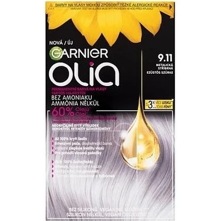 Garnier Olia стійка фарба для волосся 9.11 Сріблястий металік 1×1, набір, стійка фарба для волосся: ціни та характеристики