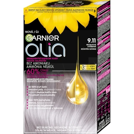 Garnier Olia стійка фарба для волосся 9.11 Сріблястий металік 1×1, набір, стійка фарба для волосся: ціни та характеристики