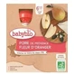 Babybio doypack груша апельсин кварт 4 x 90 г