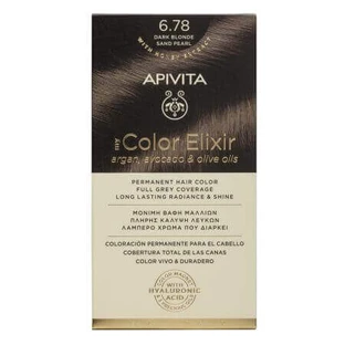 Краска для волос My Colour Elixir Темный Блондин Песочный Жемчуг 6.78, 155 мл, Apivita