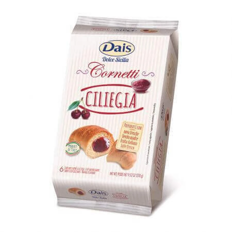 Круассан с вишней, 6 x 45 г, Dais: цены и характеристики