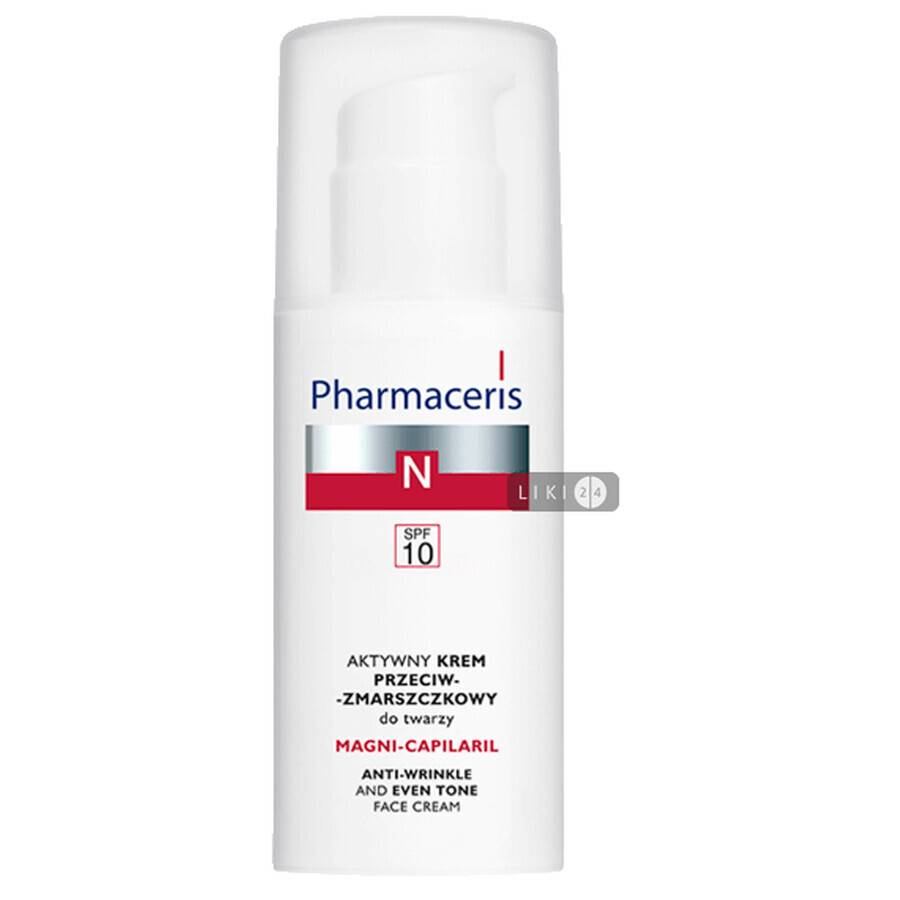 Крем для обличчя Pharmaceris N Magni-capilaril SPF 10 Активний проти зморшок, 50 мл: ціни та характеристики