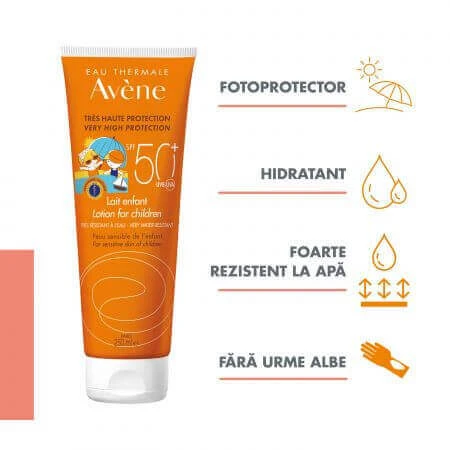 Сонцезахисне молочко для дітей SPF 50+, 100 мл, Avene: ціни та характеристики