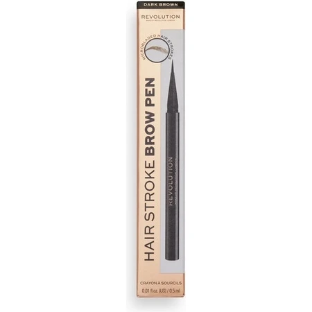 Revolution, олівець для брів Hair Stroke Brow Pen Dark Brown 1×0,50 мл, олівець для брів: ціни та характеристики