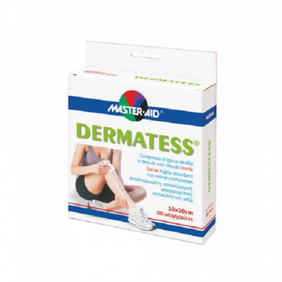 Стерильні компреси 10x10 см, Master- Aid Dermatess, 25 шт, Pietrasanta Pharma: ціни та характеристики
