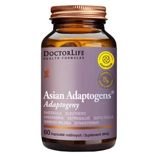 Doctor Life Asian Adaptogens, Адаптогени, Адаптогени, 60 ролінових капсул