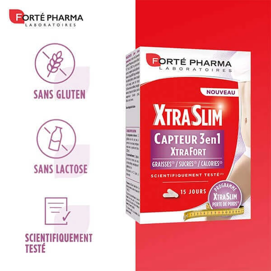 XtraSlim CAPTEUR 3 в 1, 60 капсул, Forte Pharma: ціни та характеристики