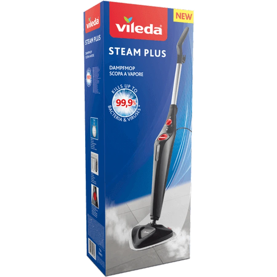Парова швабра Vileda Steam Plus XXL плоска: ціни та характеристики