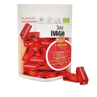 Органические ириски со вкусом клубники, 150 г, Super Fudgio