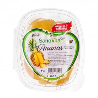 Ананас засахаренный, 100 г, Sanovita