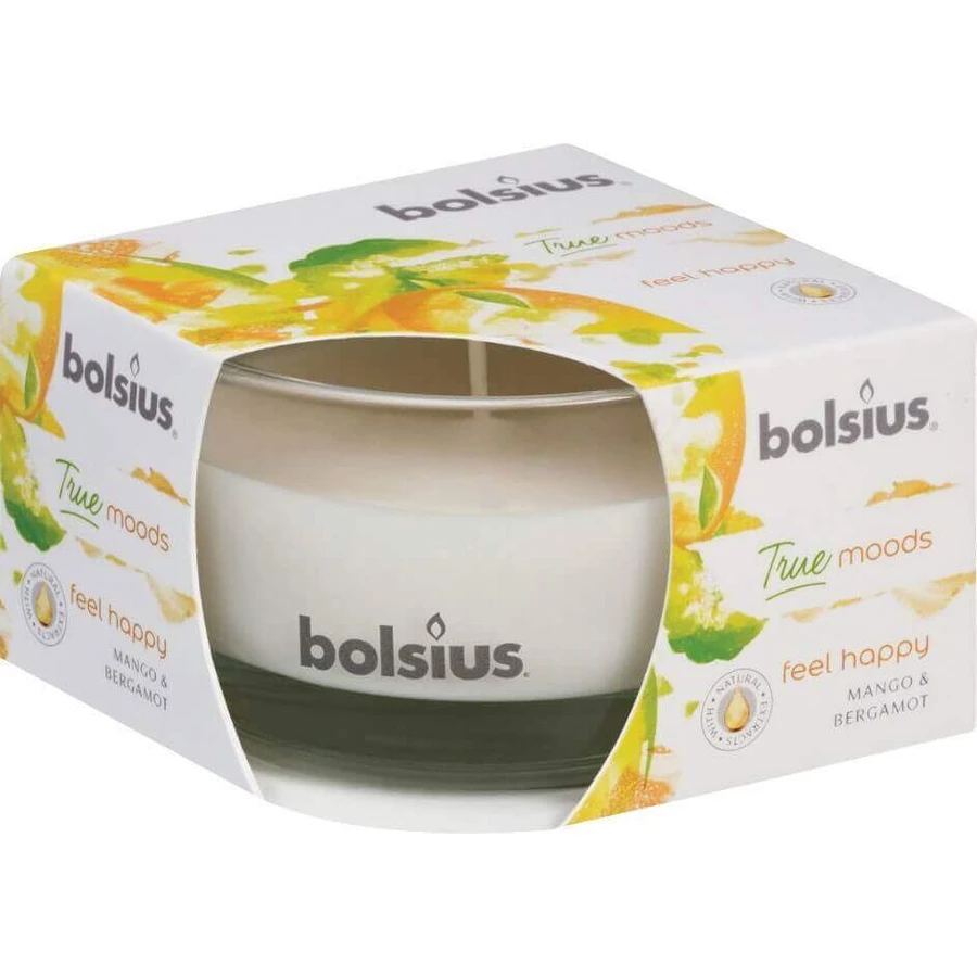 Ароматична свічка Bolsius Aromatic 2.0 Glass Mango 1×1 шт, розмір 80 х 50 мм: ціни та характеристики