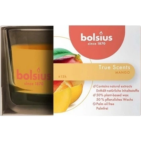 Ароматична свічка Bolsius Aromatic 2.0 Glass Mango 1×1 шт, розмір 80 х 50 мм: ціни та характеристики