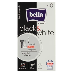 Bella Panty Slim Black amp; White, 40 шт.