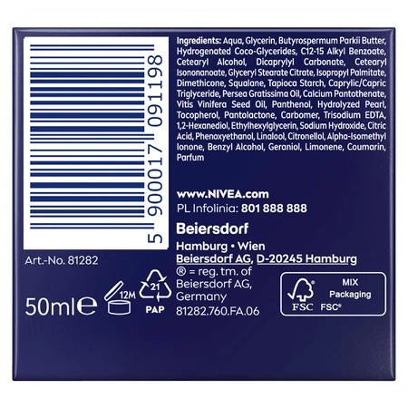 Нічний крем Nivea проти зморшок + відновлюючий нічний крем 55+, 50 мл: ціни та характеристики