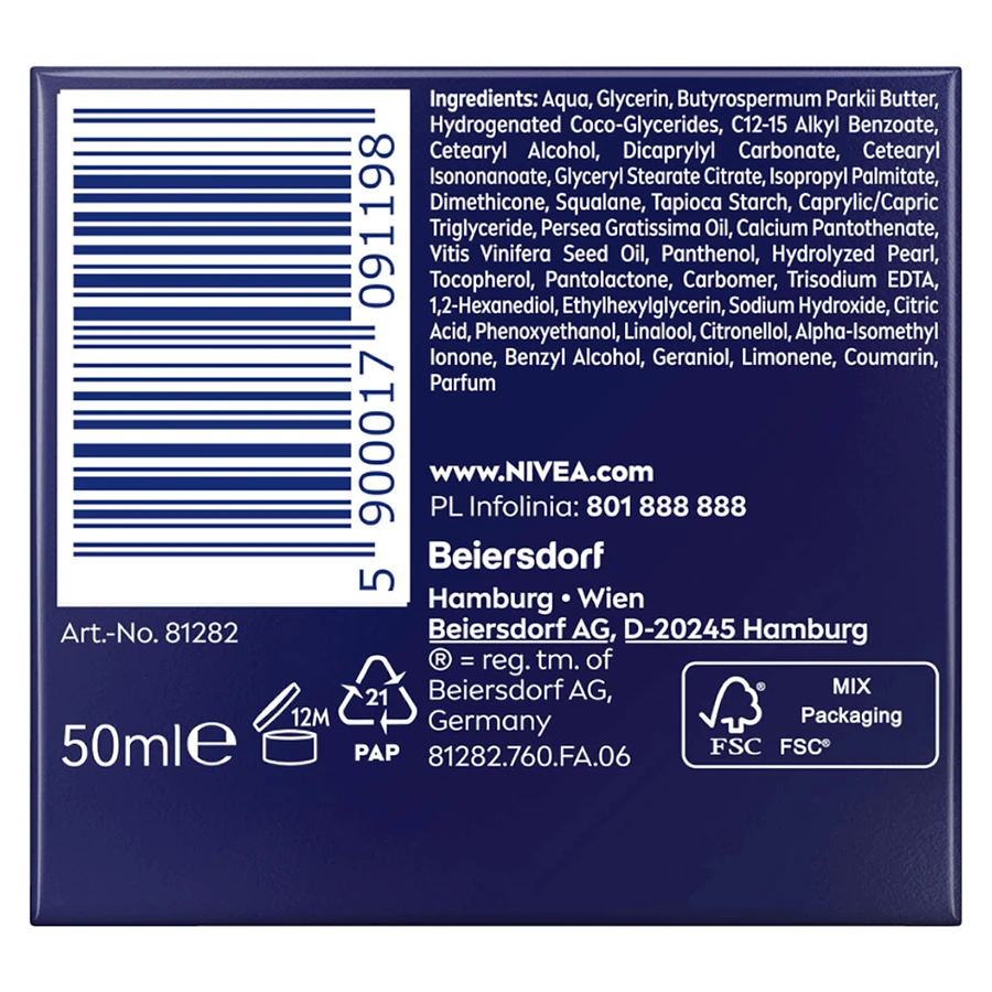 Нічний крем Nivea проти зморшок + відновлюючий нічний крем 55+, 50 мл: ціни та характеристики