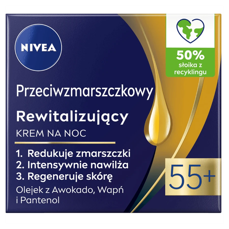 Нічний крем Nivea проти зморшок + відновлюючий нічний крем 55+, 50 мл: ціни та характеристики