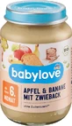 Babylove яблоко, банан с хлебом пржит 6+ ECO, 190 г