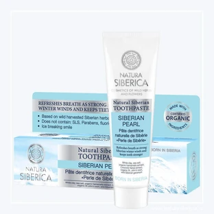 Natura Siberica черная отбеливающая зубная паста "Полярная ночь" 1×100 г, зубная паста
