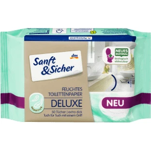Sanft&Sicher Deluxe Sensitive Влажные салфетки из тисса, 50 шт.
