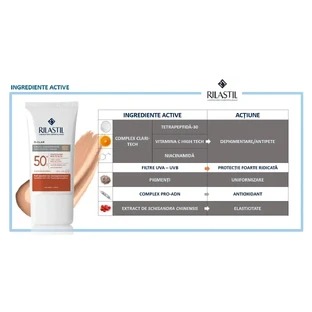 RILASTIL SUN SYSTEM D-CLAR - Невесомый тонирующий крем с SPF 50+ x 40 мл