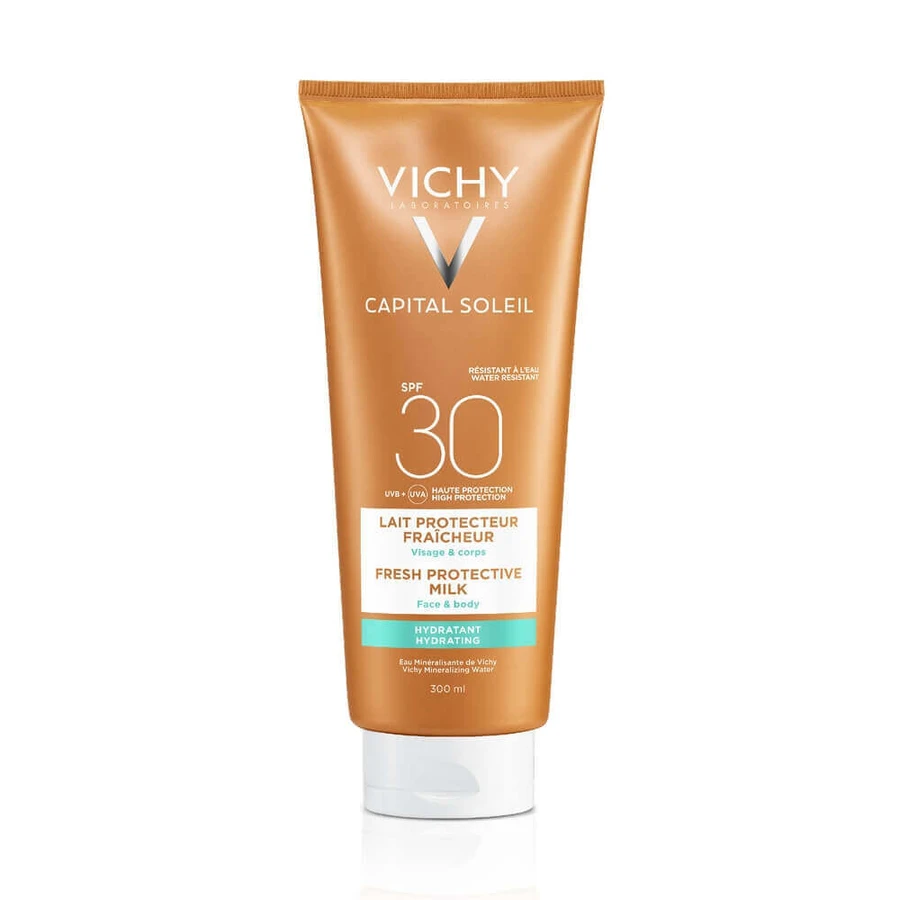 Зволожуючий сонцезахисний лосьйон для обличчя та тіла Vichy Capital Soleil SPF 30, 300 мл: ціни та характеристики