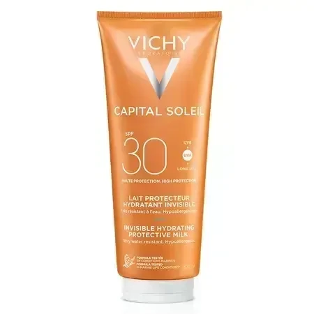 Зволожуючий сонцезахисний лосьйон для обличчя та тіла Vichy Capital Soleil SPF 30, 300 мл: ціни та характеристики