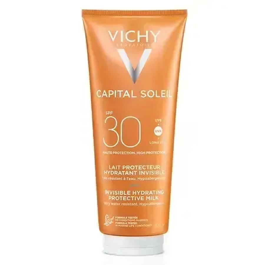 Зволожуючий сонцезахисний лосьйон для обличчя та тіла Vichy Capital Soleil SPF 30, 300 мл: ціни та характеристики
