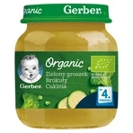 Gerber Вечеря органічна, зелений горошок, брокколі, кабачки, з 4 місяців, 125 г: ціни та характеристики