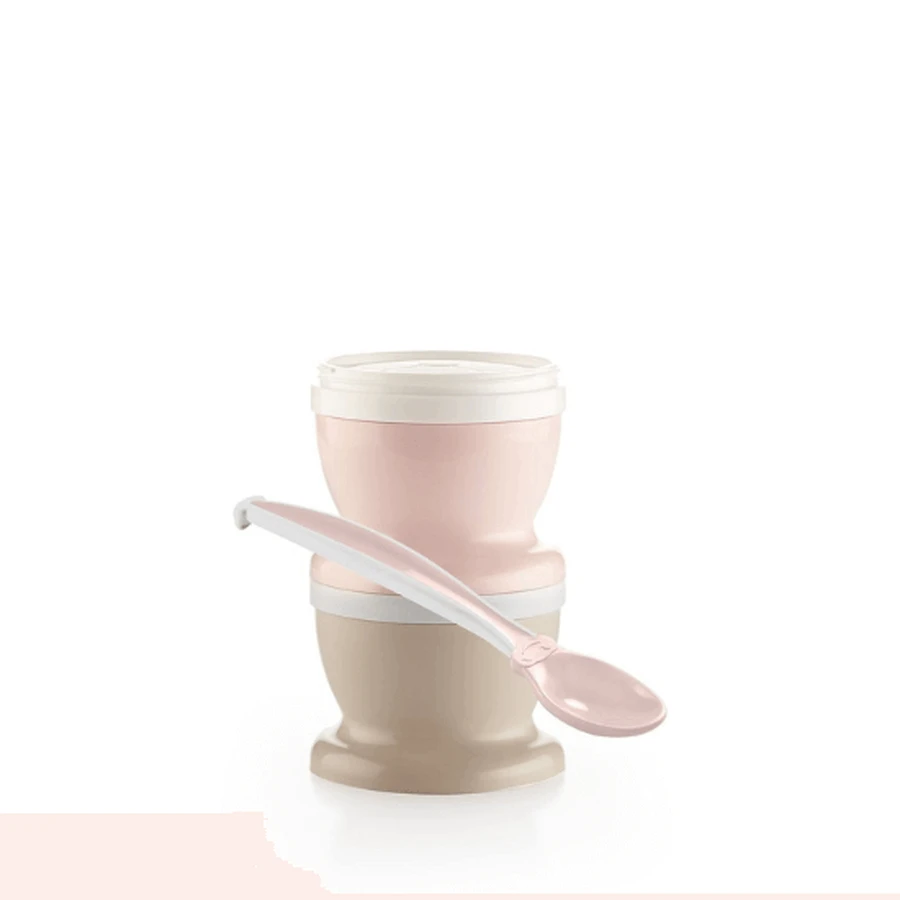 Набір з 2 контейнерів з кришкою та ложкою Powder Pink, Thermobaby: ціни та характеристики
