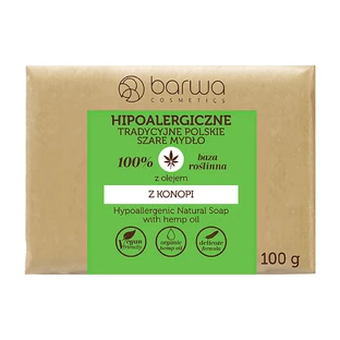 Barwa Hipoalergiczna Tradycyjne polskie szare mydo z olejem z konopi, 90 g