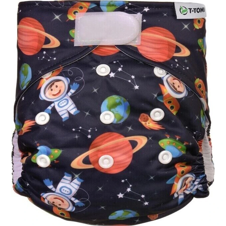 T-TOMI Подгузники AIO - сменный комплект на липучках Universe 1×2 шт, трусики-подгузники: цены и характеристики