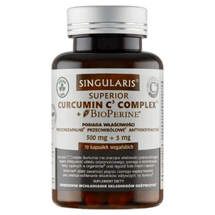Singularis Superior Curcumin C3 Complex + Bioperine 500mg+5mg 70 vegas capsules