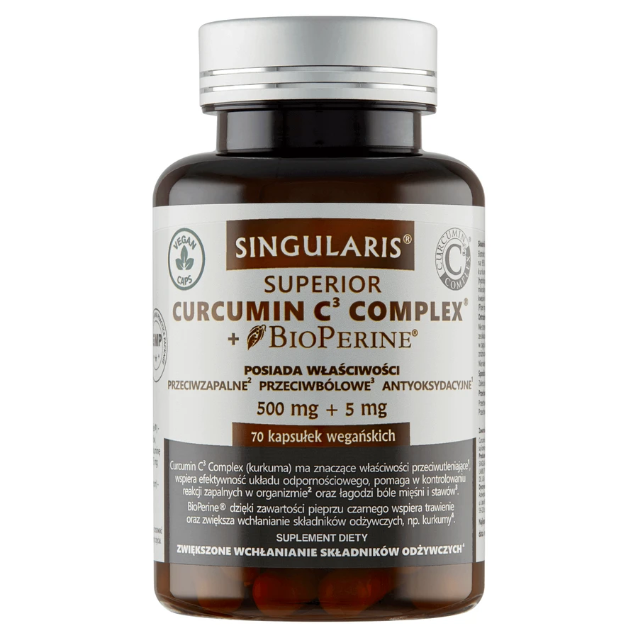 Singularis Superior Curcumin C3 Complex + Bioperine 500mg+5mg 70 vegas capsules: цены и характеристики