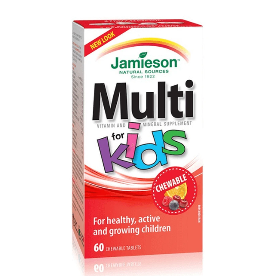 Вітаміни та мінерали для дітей Multi Kids, 60 жувальних таблеток, Jamieson: ціни та характеристики