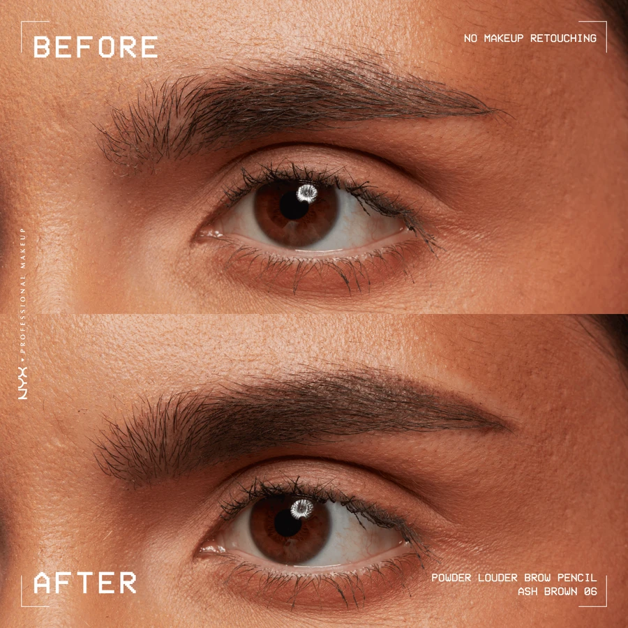 NYX Professional Makeup Powder Louder Brow Pencil Порошковий олівець для брів, попелясто-коричневий: ціни та характеристики