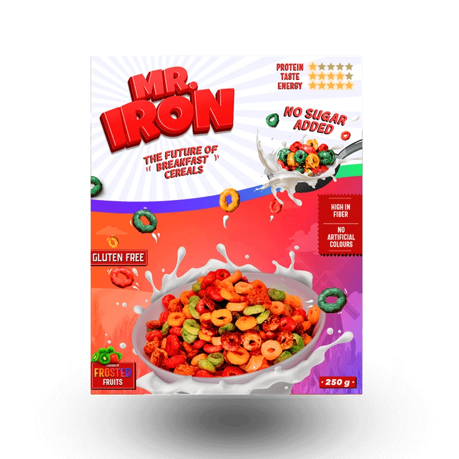 Овсяные хлопья с замороженными фруктами, без сахара и глютена, 250 г, Mister Iron: цены и характеристики