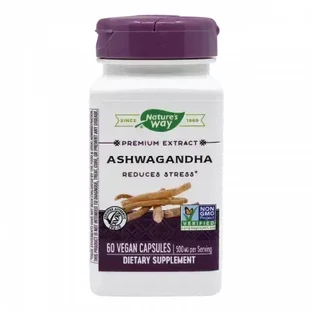 Ашвагандха SE 500 мг Nature's Way, 60 капсул, Secom