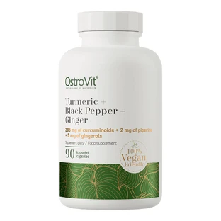 Куркума + Чорний перець + Імбир OstroVit Turmeric + Black Pepper + Ginger, 90 капсул
