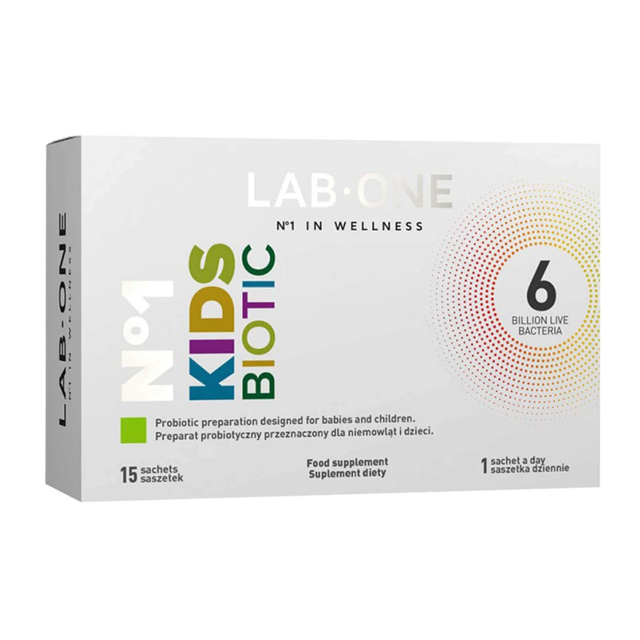 Lab One No 1 KidsBiotic, для немовлят та дітей, 15 пакетиків: ціни та характеристики