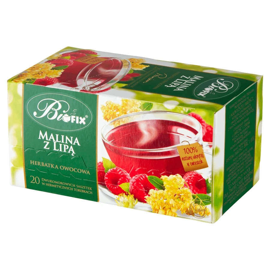 Bi Fix, Premium малина с лаймом, фруктовый чай, 20 пакетиков: цены и характеристики