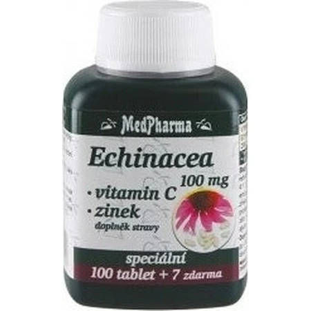 MedPharma ЕХІНАЦЕЯ 100МГ, ВІТАМІН С, ЦИНК 1×37 таблеток, дієтична добавка: ціни та характеристики