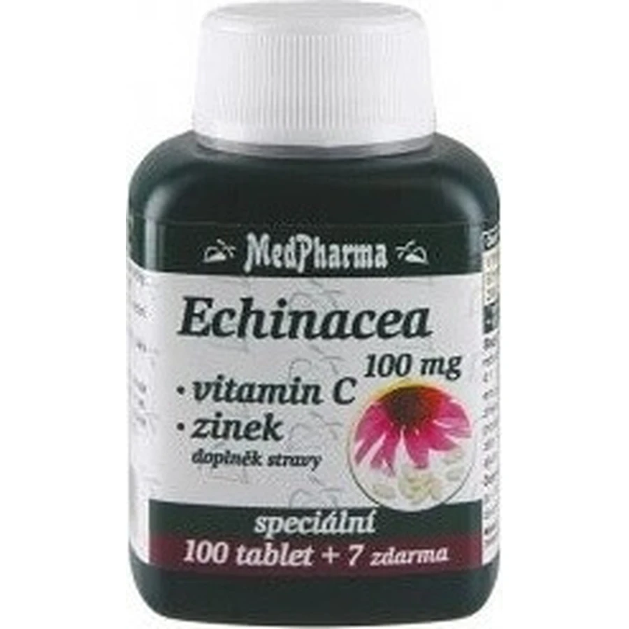 MedPharma ЕХІНАЦЕЯ 100МГ, ВІТАМІН С, ЦИНК 1×37 таблеток, дієтична добавка: ціни та характеристики