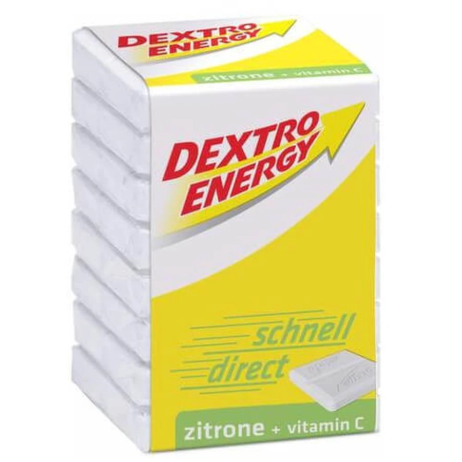 Декстроза Dextro Energy Cuburi Lamaie+Vitamina C 46 г, таблетки в индивидуальной упаковке, 8 шт.: цены и характеристики