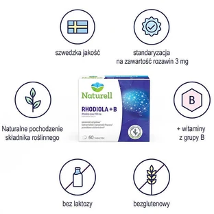 Naturell Родіола + B, 60 таблеток