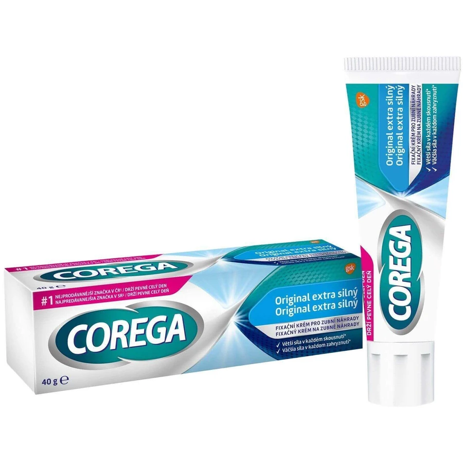 Corega Original Extra Strong Крем для несъемных зубных протезов 40 г: цены и характеристики