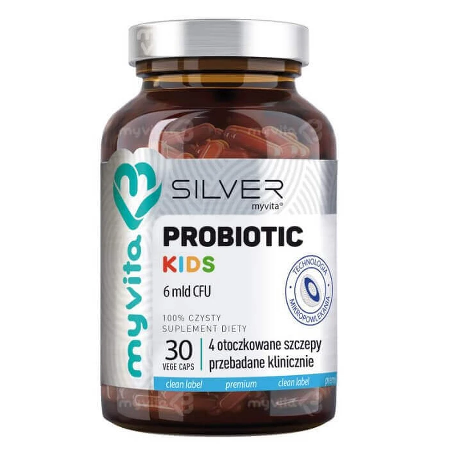 Myvita Silver Probiotic Kids, 30 капсул: цены и характеристики