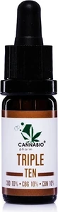 CANNABIOpharm TRIPLE TEN - CBD 10%-CBG 10%-CBN 10% 1×10 мл, олія з вмістом CBD, CBG та CBN