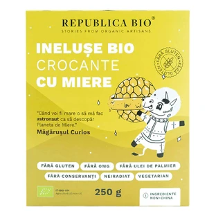 Органические хрустящие медовые рулетики без глютена, 250 г, Organic Republic