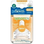 Dr.BROWN'S OPTIONS+ РІВЕНЬ 3 1×2, широка горловина, силікон, 6M+.: ціни та характеристики